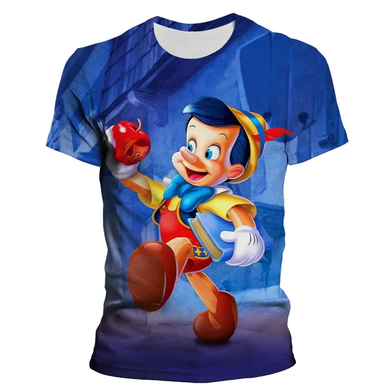 Boy Girl Kids T-shirt Teen Hipster Casual Tee Pinocchio Graphic Aesthetic Harajuku Top Gift Unisex Tshirt Clothes Dropship