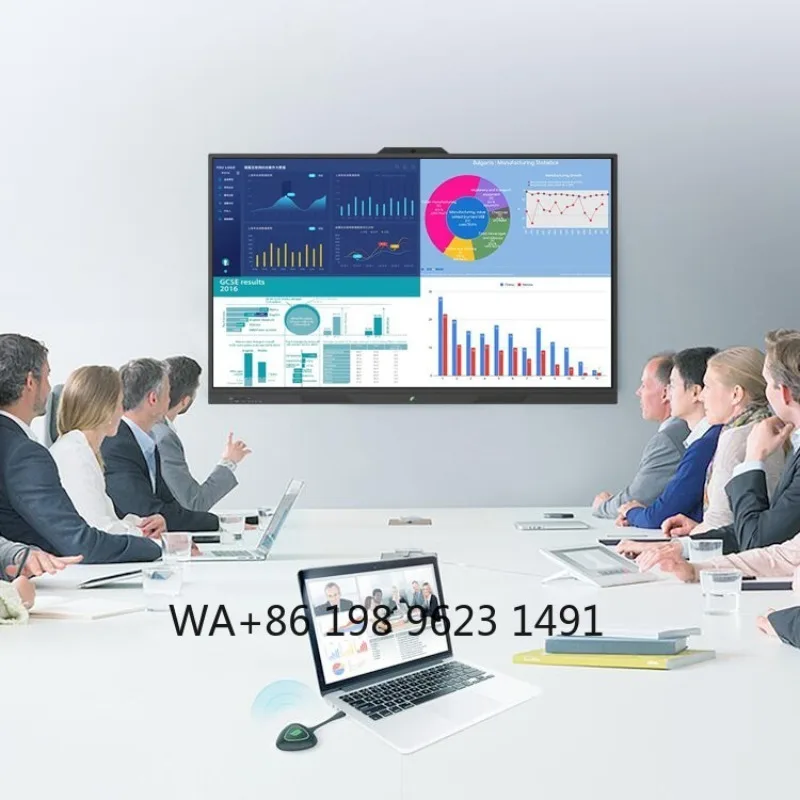 

65 Inch Interactive Touch Whiteboard Impact Resistant High Color Gamut Low Power Conference Display Panel