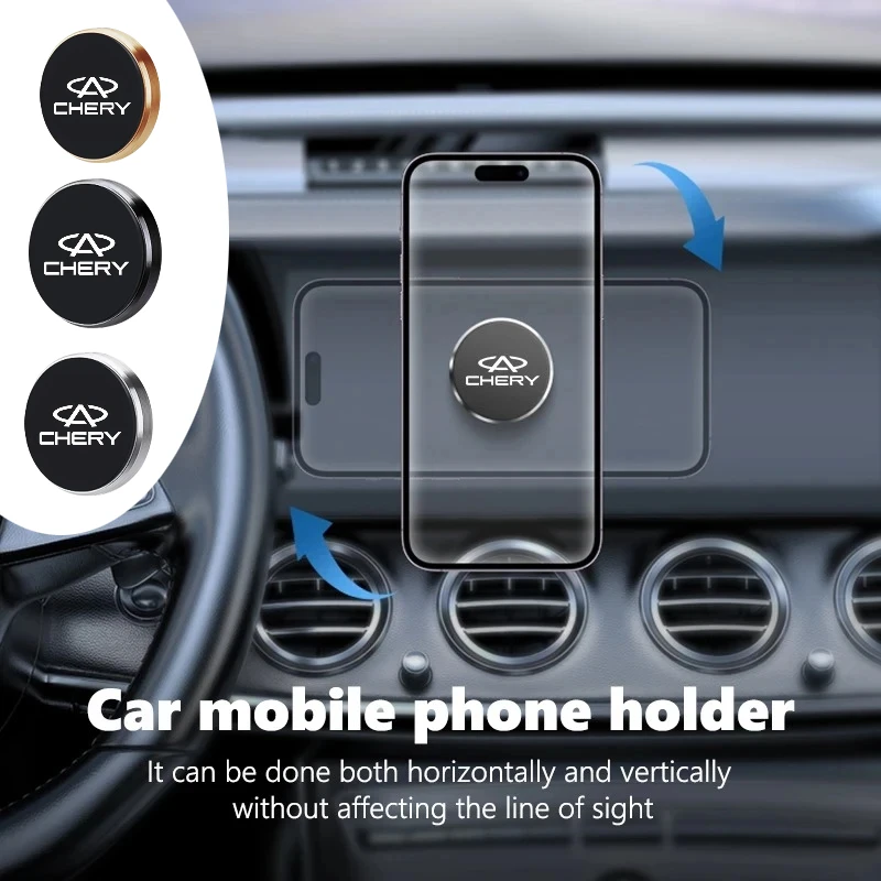 Car Magnetic Phone Holder Magnetic Phone Mount Phone Magnet Pad Alloy For Chery Tiggo 7 8 9 4 Pro 3X Omoda 5 E5 Jaecoo 7 8