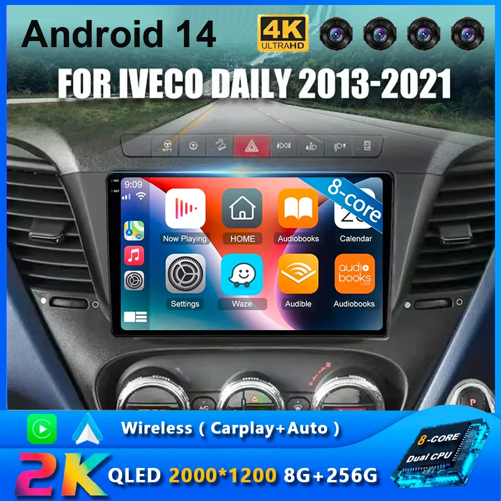 Android 14 For lveco Daily 2013-2021 DSP Car Radio Auto Video Player GPS Multimedia AutoradioTouchscreen All in One NO 2 Din