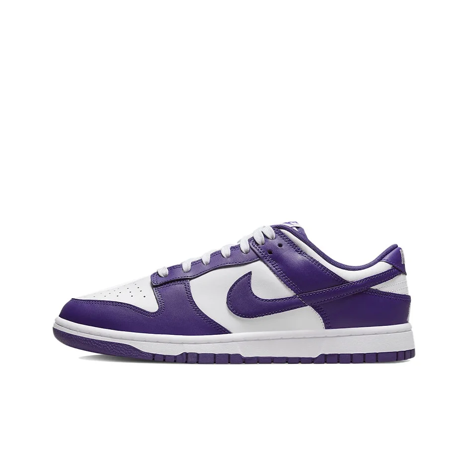 Nike Dunk Skateboard Shoes Men's Low Top White/Purple DD1391-104