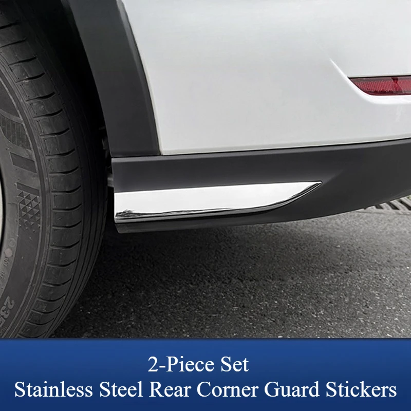 

Передние и задние угловые протекторы из нержавеющей стали для BYD Song Plusdmi 2023-2025, наклейки против столкновений, внешняя автомобильная промышленность