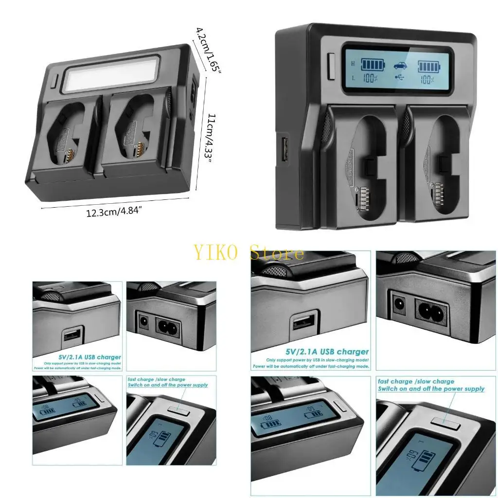 

K32C LP-E19 EU Plug Dual Battery with USB Port for LP-E19 LP-E4N LP-E4 Camera