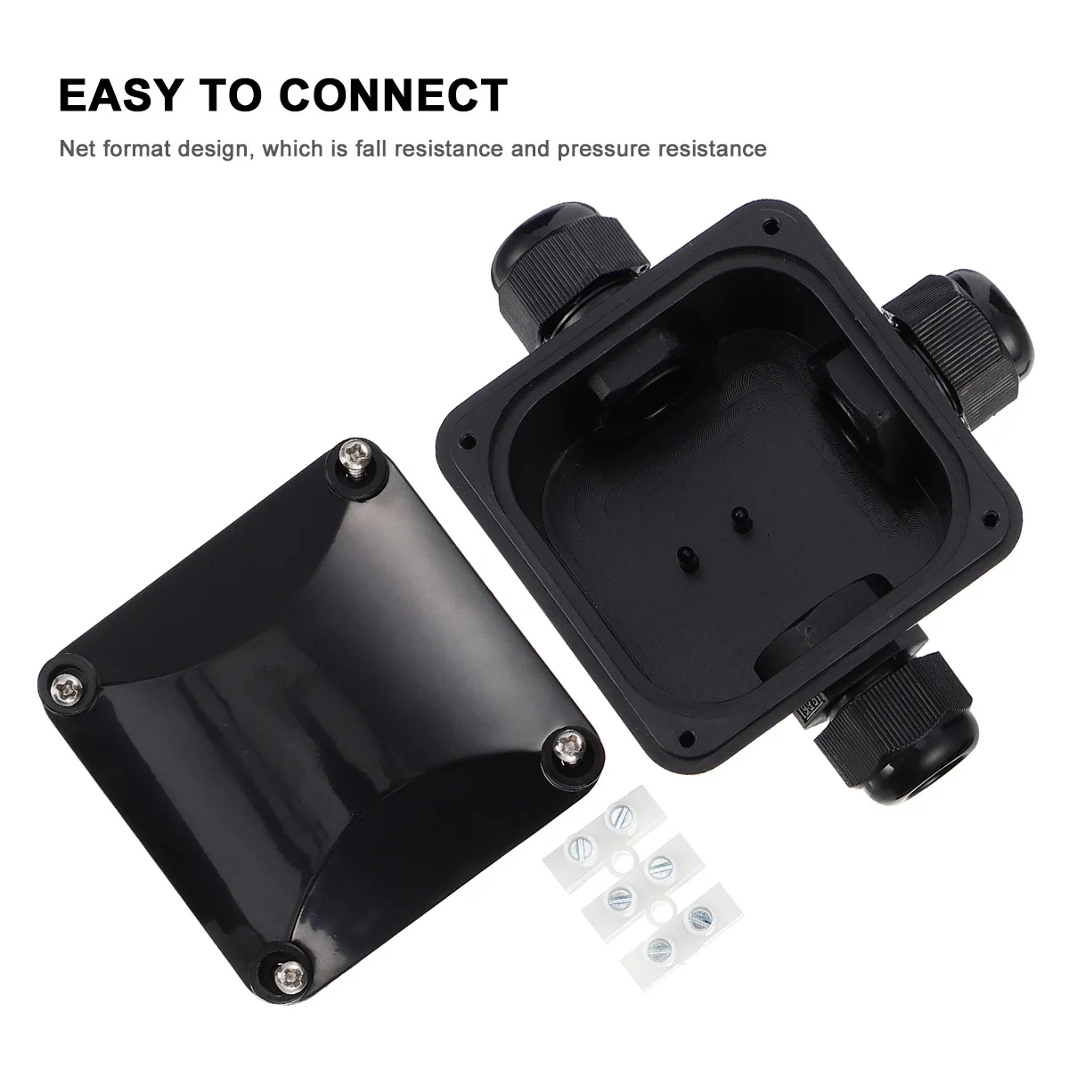 

5pcs Ip68 Waterproof Electrical Junction Box 3-Way Cable Connector For Outdoor Led Lighting Dustproof Moisture Resistant Case