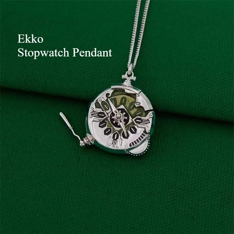 New League of Legend Game Peripherals Ekko Stopwatch Pendant Stylish Necklace Decoration Cos Props Festival Gifts Toys Kids