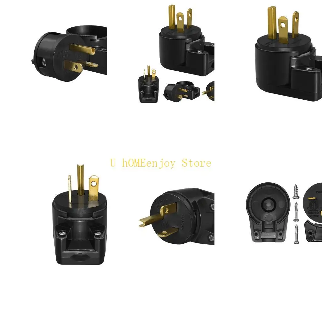 B0KF Heavy Duty Industrial Socket NEMA 6 20P Plug with Gold Plated Contacts