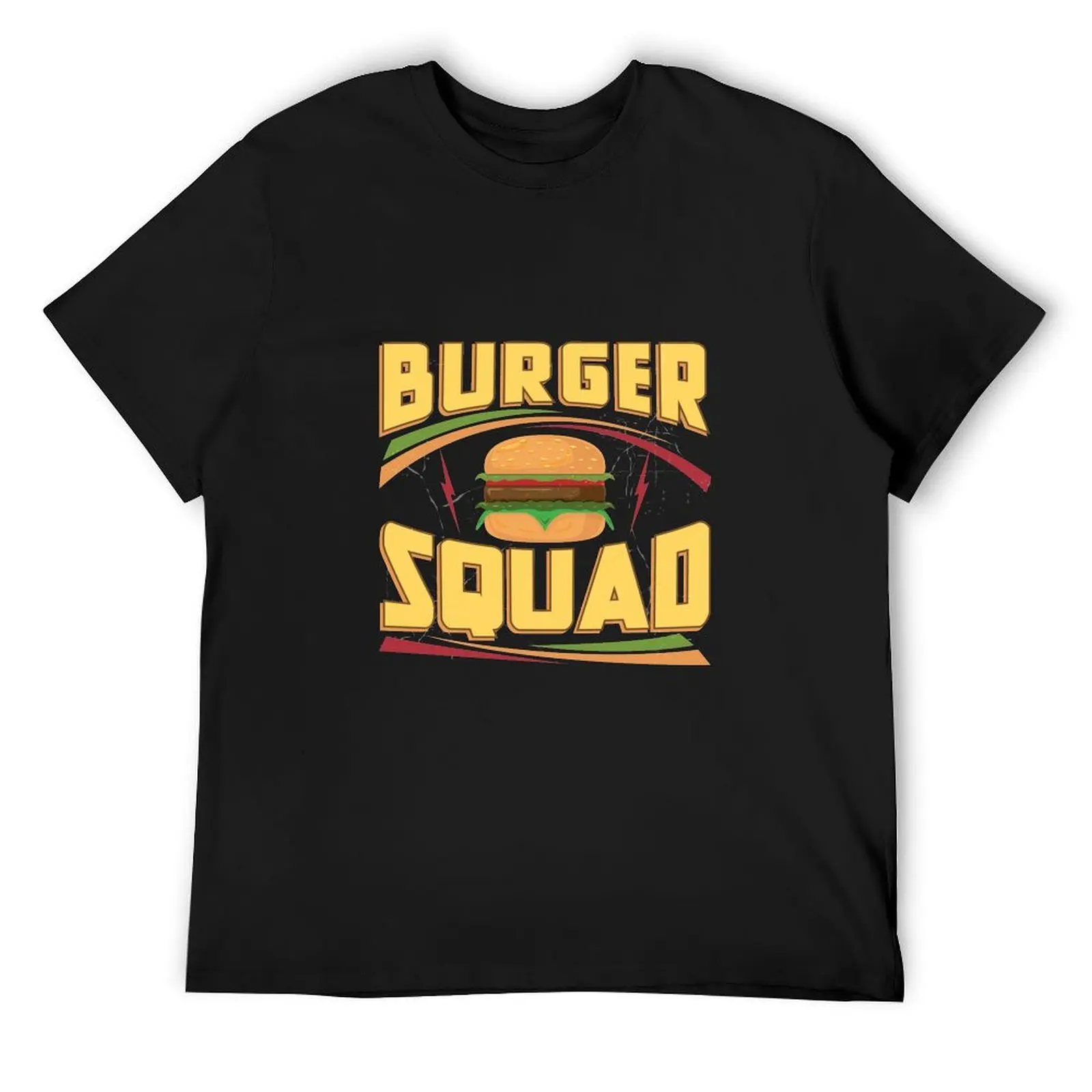 

Burger Squad Cheeseburger T-Shirt cotton man t-shirts anime clothes fashion shirts mens vintage t shirts