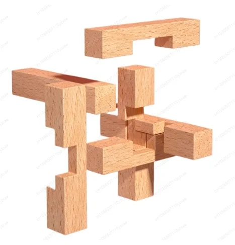 Luban Lock Puzzle Set, 2 Difficulty Levels Chinese Interlocking Puzzle Birthday Gift