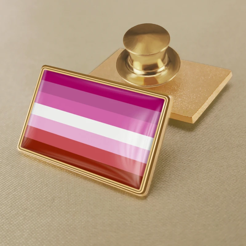 أحمر الشفاه مثليه العلم بروش شارات دبابيس التلبيب #3