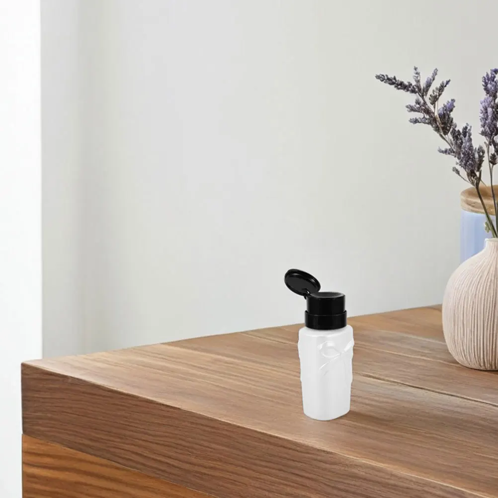 3 szt. Butelki z pompką do usuwania lakieru do paznokci, puste, zamykane, dozownik z pompką, wielokrotnego użytku, plastikowe pojemniki, narzędzie do manicure, salonu kosmetycznego, szczelne.