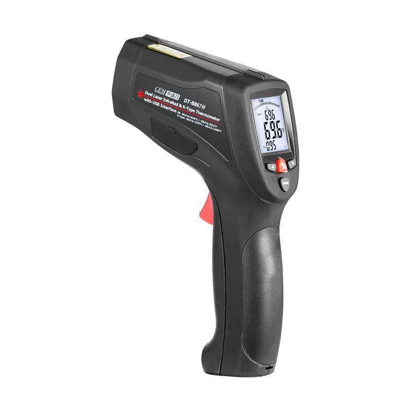 DT-8867H Professional High Range Industrial High Temperature Dual Laser Infrared Thermometer -50 ℃ -1650 ℃ Thermometer