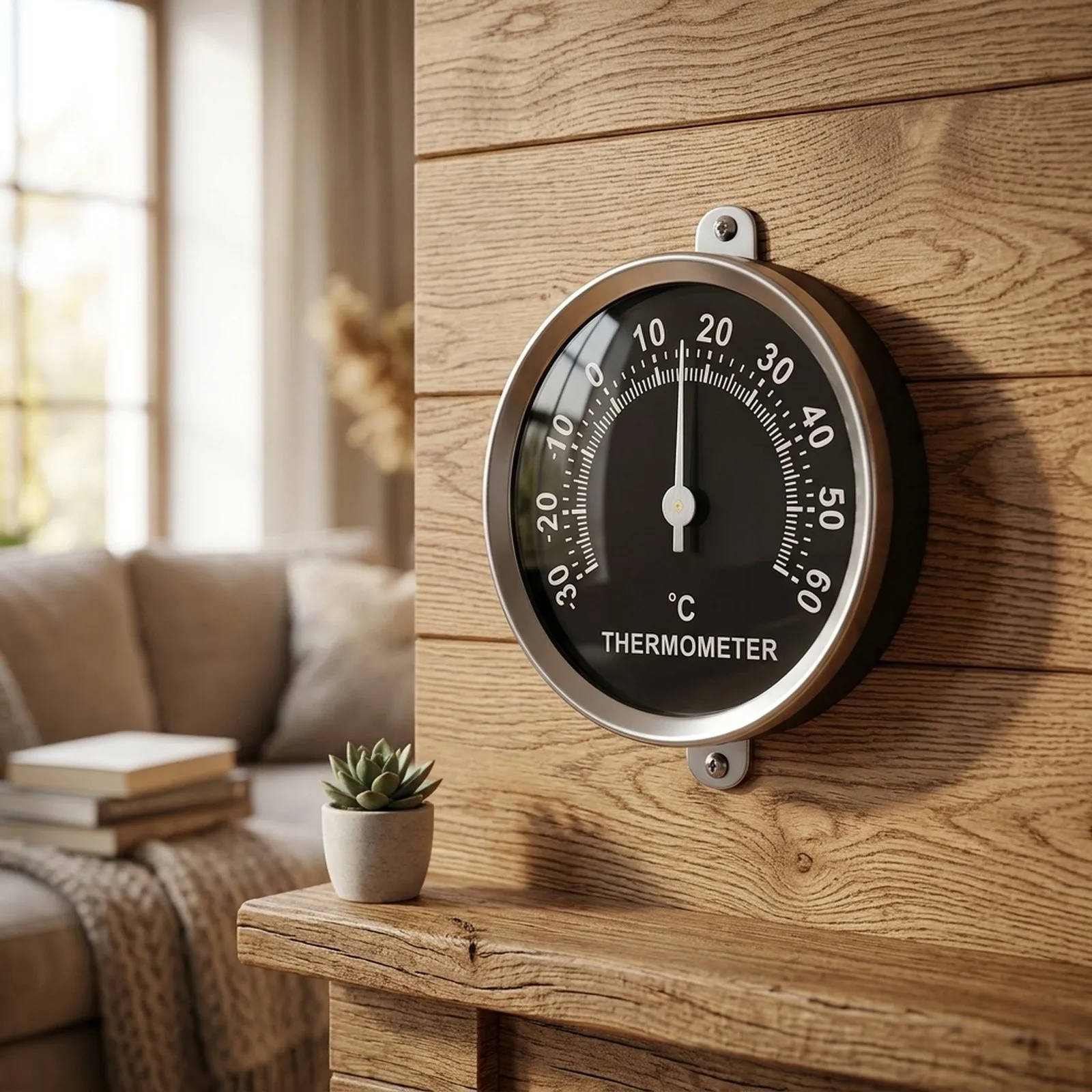 Convenient and Eco Friendly Thermometer Battery Mechanical Design Clear for dial Scale Suitable for Various Locations