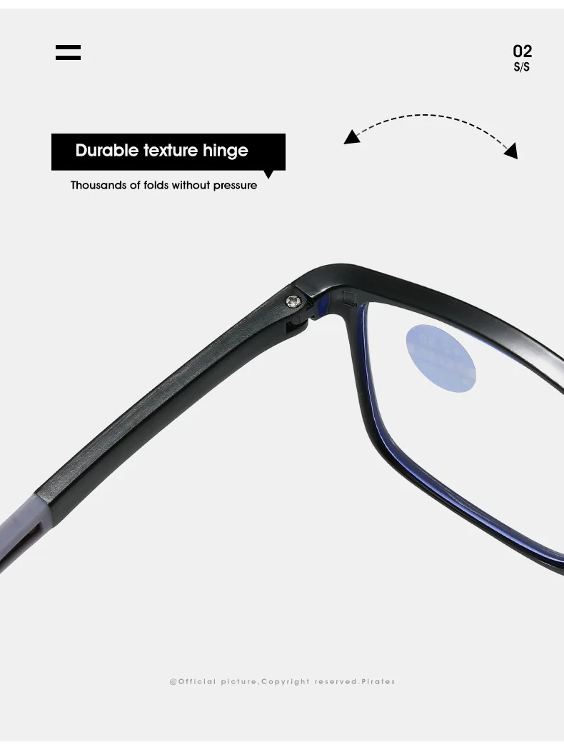 Sprots Style Lesebrille Herren Damen Unisex TR90 Anti Blaulicht Presbyopie Brille Lässig – Detail 12