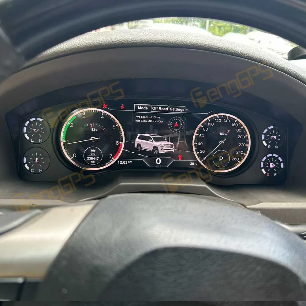 Car LCD Dashboard For Toyota Land Cruiser LC200 2008-2020 Digital Cluster Instrument Panel Cockpit Multifunctional Speedometer