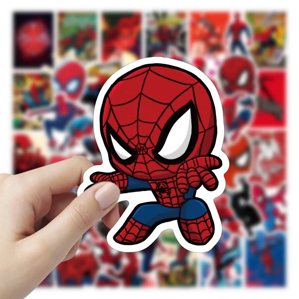 10/30/50PCS Super Hero Spiderman Cartoon Stickers DIY Guitar Laptop Luggage Skateboard Graffiti Decals Fun for Kid Toys