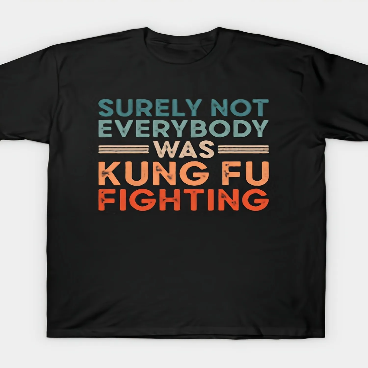 Men's Funny Kung Fu Meme T-Shirt - _Not Everyone Can Be Practicing Kung Fu_ Print Suitable for Training, Gym Outdoor Activities, Breathable Crew Neck Short Sleeve Tee for Casual Wear,, - Machine Retro Graphic Shirt, Holiday Tshirt