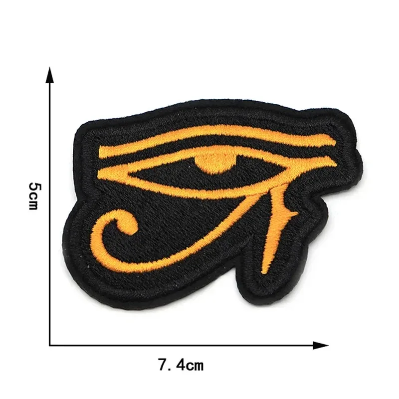 Devil\'s Eye Patches Embroidery Iron on Appliques Eye of Horus Badges All-seeing Eye Thermo Stickers for DIY Clothes Holes Patch