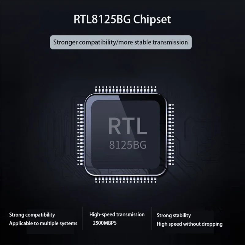 Pratico set di adattatori di rete Ethernet per computer desktop Scheda di rete Mini Pcie Gigabit da 2,5 G Gioco server RJ45 Adattatore LAN RJ-45 K