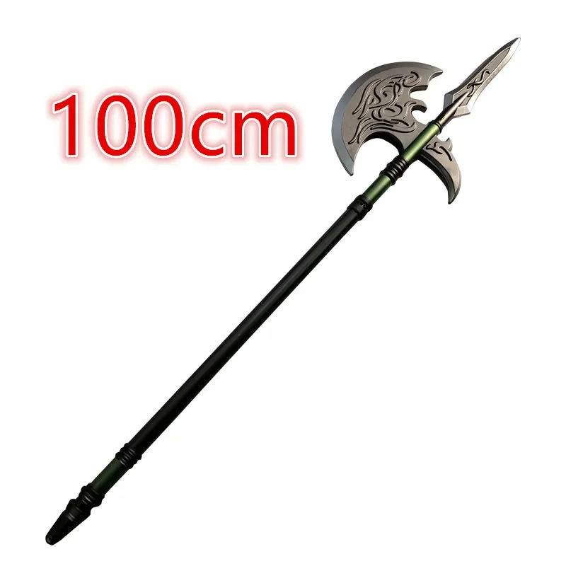 Ancient Chinese Tomahawk Espada Arma para Crianças, Cosplay Arma, Três Reinos, Modelo de Role Playing, Faca Prop, Presente Brinquedos para Meninos, 1:1