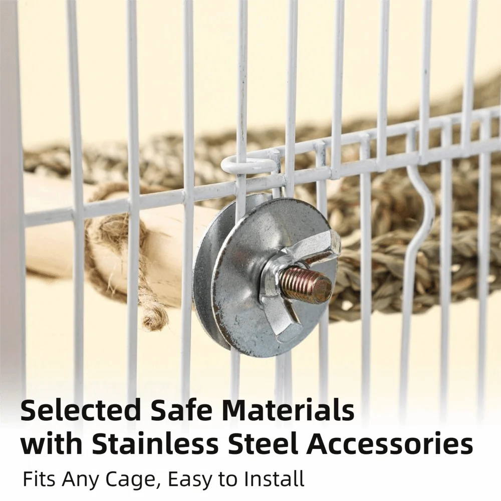 

Handwoven Straw Reptile Hammock Eco-Friendly Durable Pet Grass Cushion Breathable Woven Chewable Foraging Mat Cage Accessories