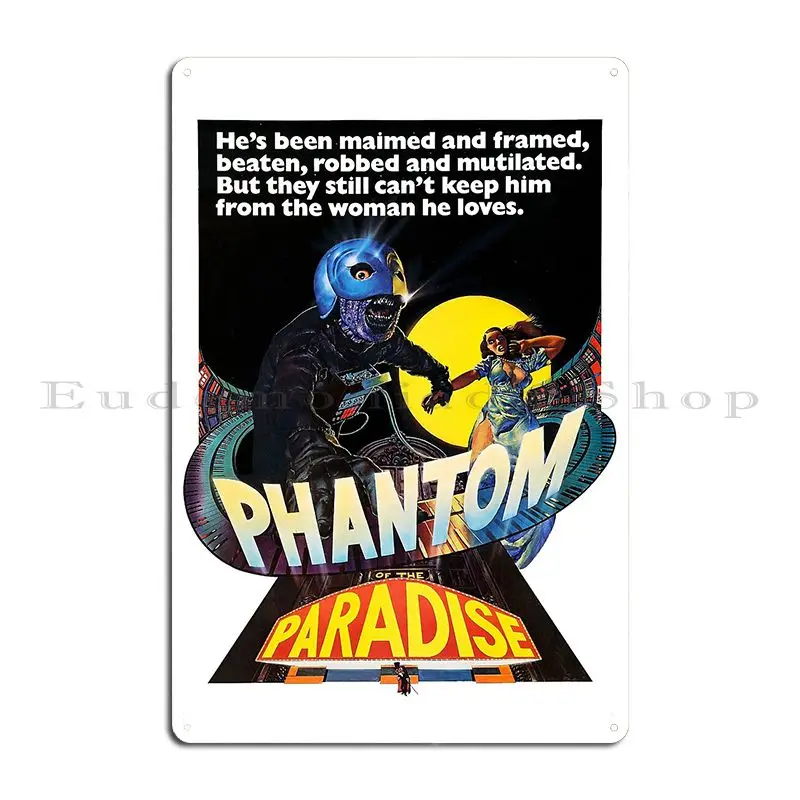 Phantom Of The Paradise Daftpunk Influence Collector Metal Plaque Wall Decor Classic Character Decoration Garage Tin Sign Poster