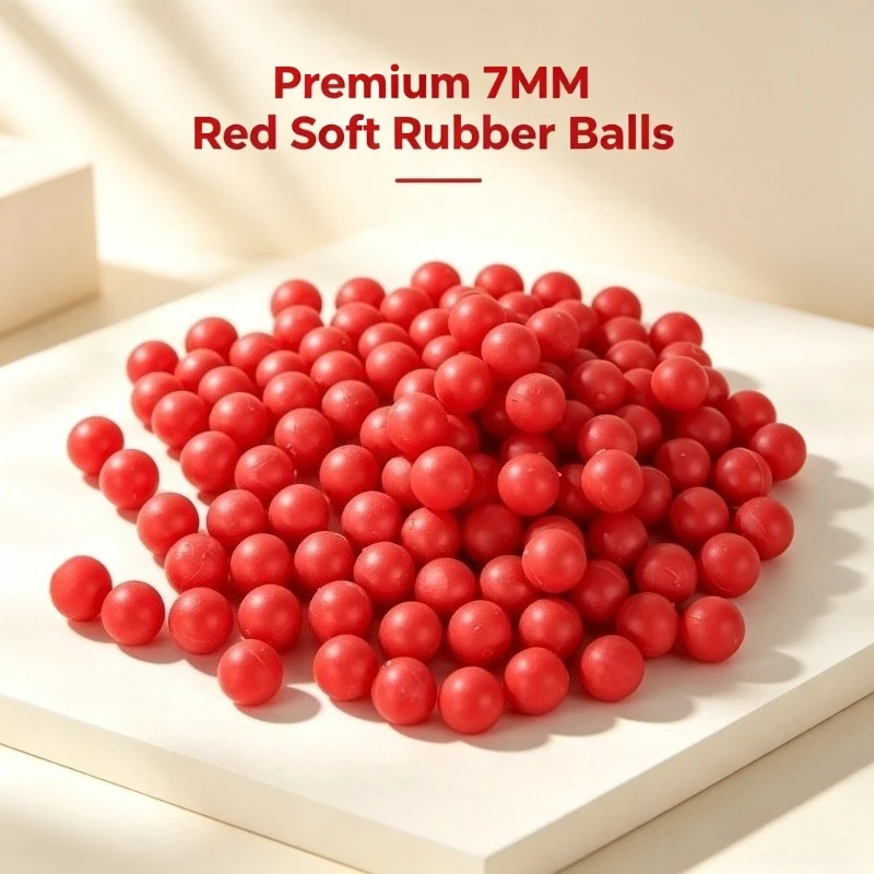 Perdigones Suaves y Ligeros Rojos de 7MM, 500 Unidades/Bolsa, Consumibles para Juguetes de Exterior, 1 Bolsa/2 Bolsas/3 Bolsas/5 Bolsas/10 Bolsas