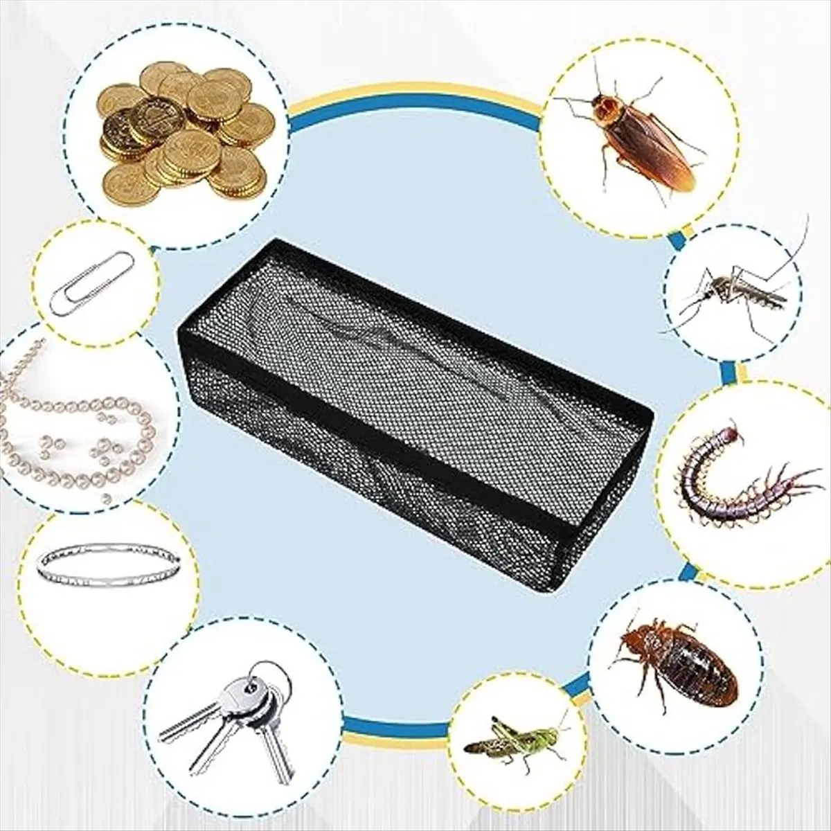 ABKM 12Pcs Floor Register Trap Cover Vent Screen for Home Mesh Elastic Band Filter Floor Air-Vent Mesh Cover,4 x 10Inch