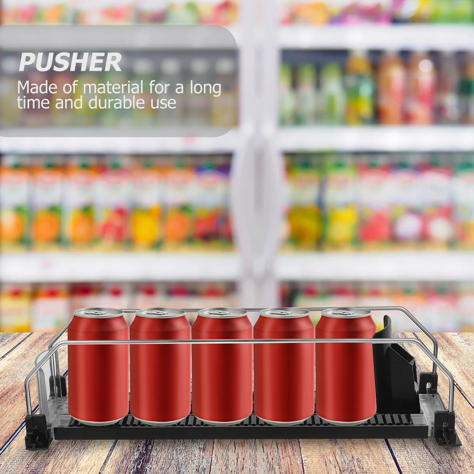 Shelf Automatic Replenishment Pusher Refill Sliding System for Drinks Display Easy and convenient to install and use