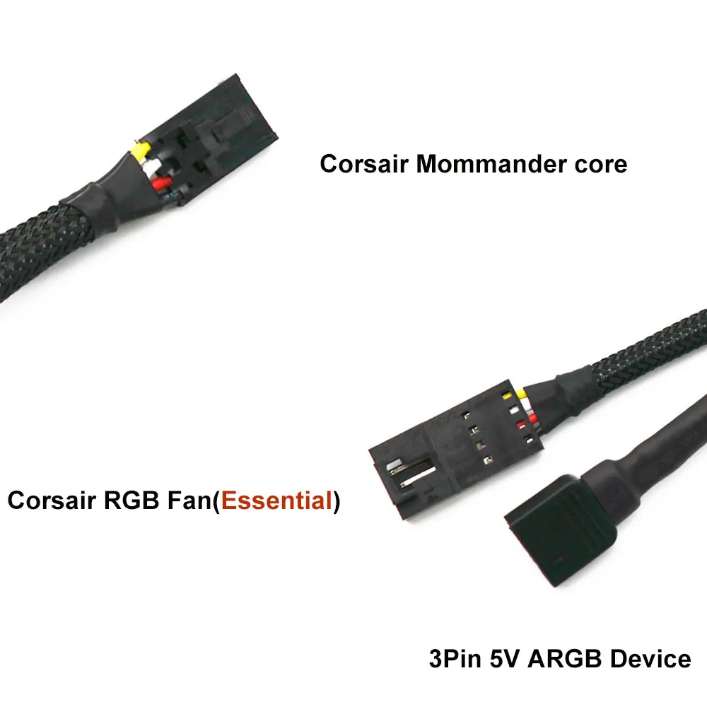 Адаптер распределителя вентилятора Angitu Corsair с сердечником стандарта ARGB 3-Pin 5V