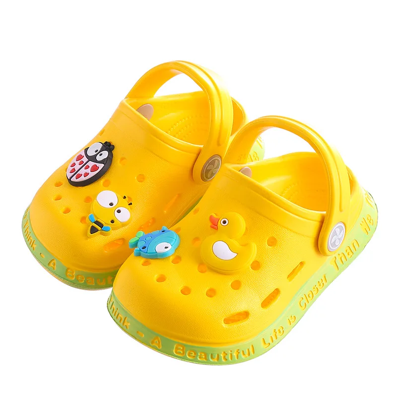 Summer Kids sandals Boys Girls Mules Cartoon baby Slippers Flat Summer Cartoon Children\'s Garden Shoes