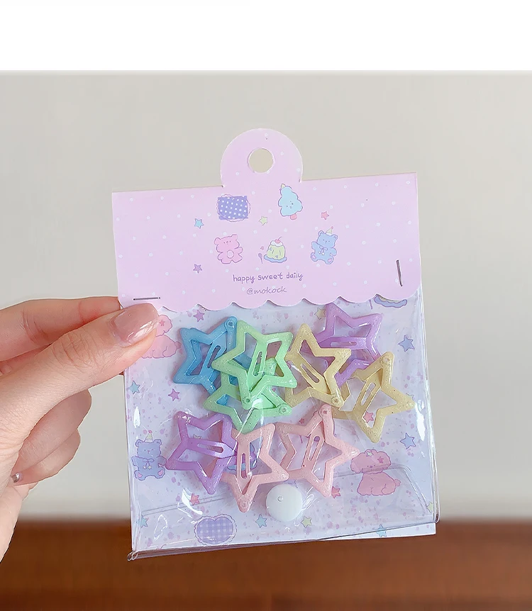 10 Stück/Set Bedruckte Haarspangen für Mädchen, Haarschonende Geometrische Haarklammern mit Frucht- und Blumenmuster, Haaraccessoires für Kinder und Kleinkinder – Detail 12