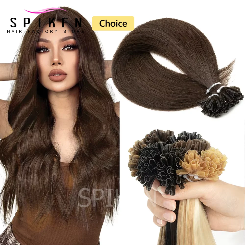 

12 "-20" человеческие волосы для ногтей с U-образным кончиком, натуральные прямые волосы Hot Fusion, 50 шт./упак., натуральные наращивания Fusion, предварительно склеенные человеческие волосы