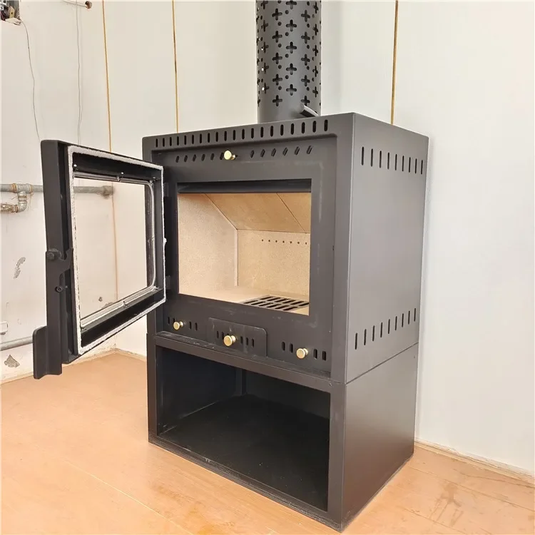 Household wood-burning fireplace, smokeless and dust-free heating stove