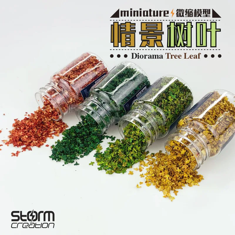 56ml Simulation Leaves Model Diy Building Sand Table Military Micro Landscape Layout Materials Diorama Kits