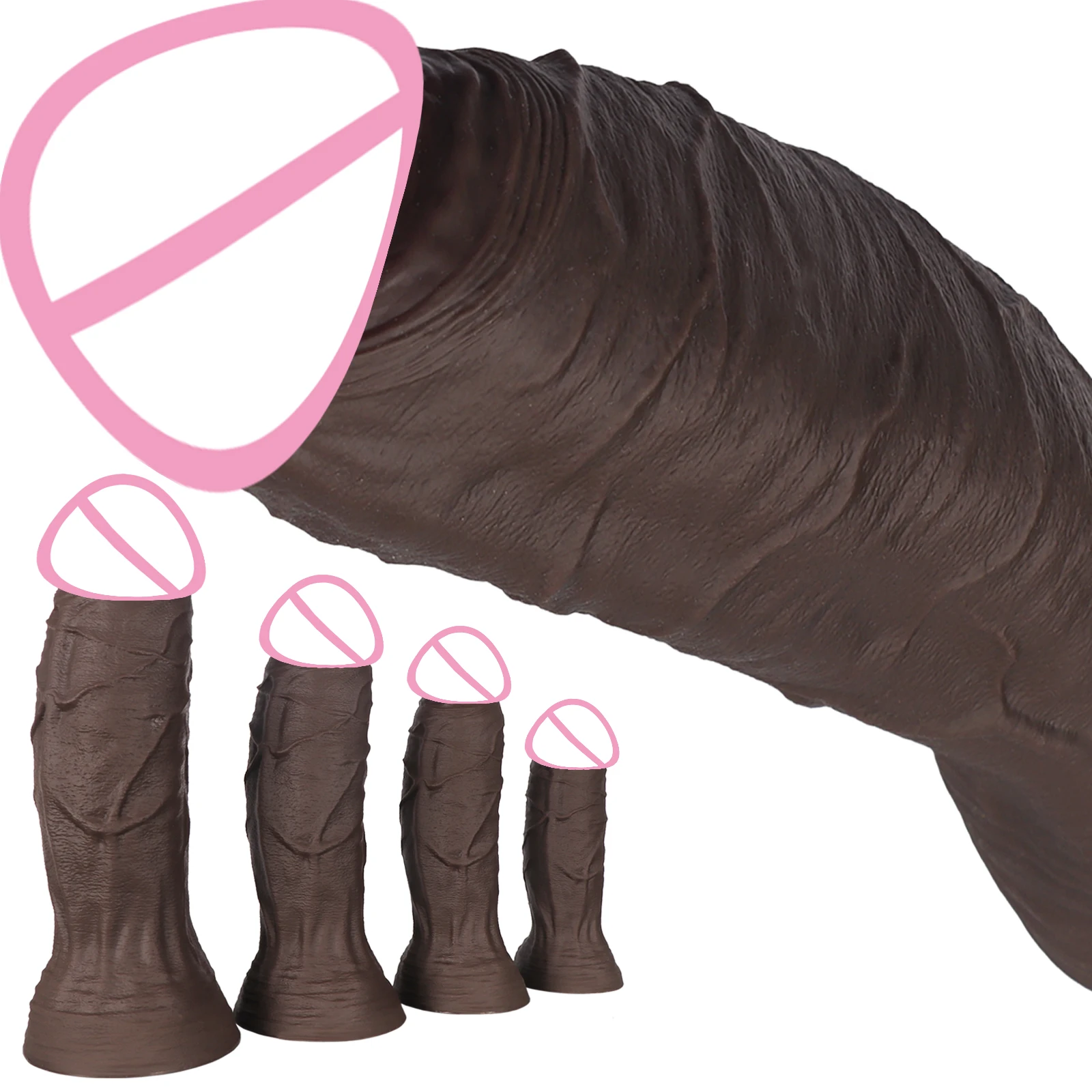 Realistic Huge Dildo Penis Huge Dildo Anal Dilation Soft Silicone Big Long Dildo Vagina Massager For Women Men Gay Adult Sex Toy