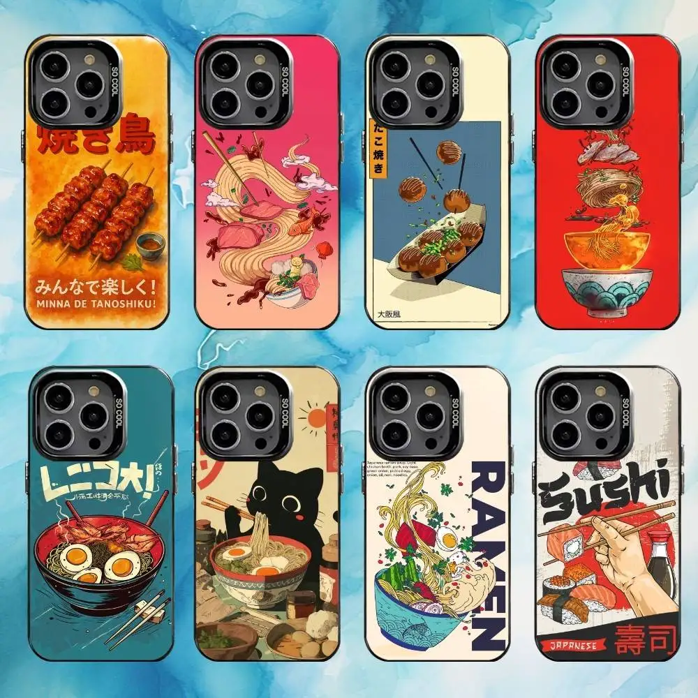 

Japanese Cuisine Phone Case For iPhone17,16,15,14,13,12,11 Plus,Pro Max Black Candy Matte Shockproof Cover