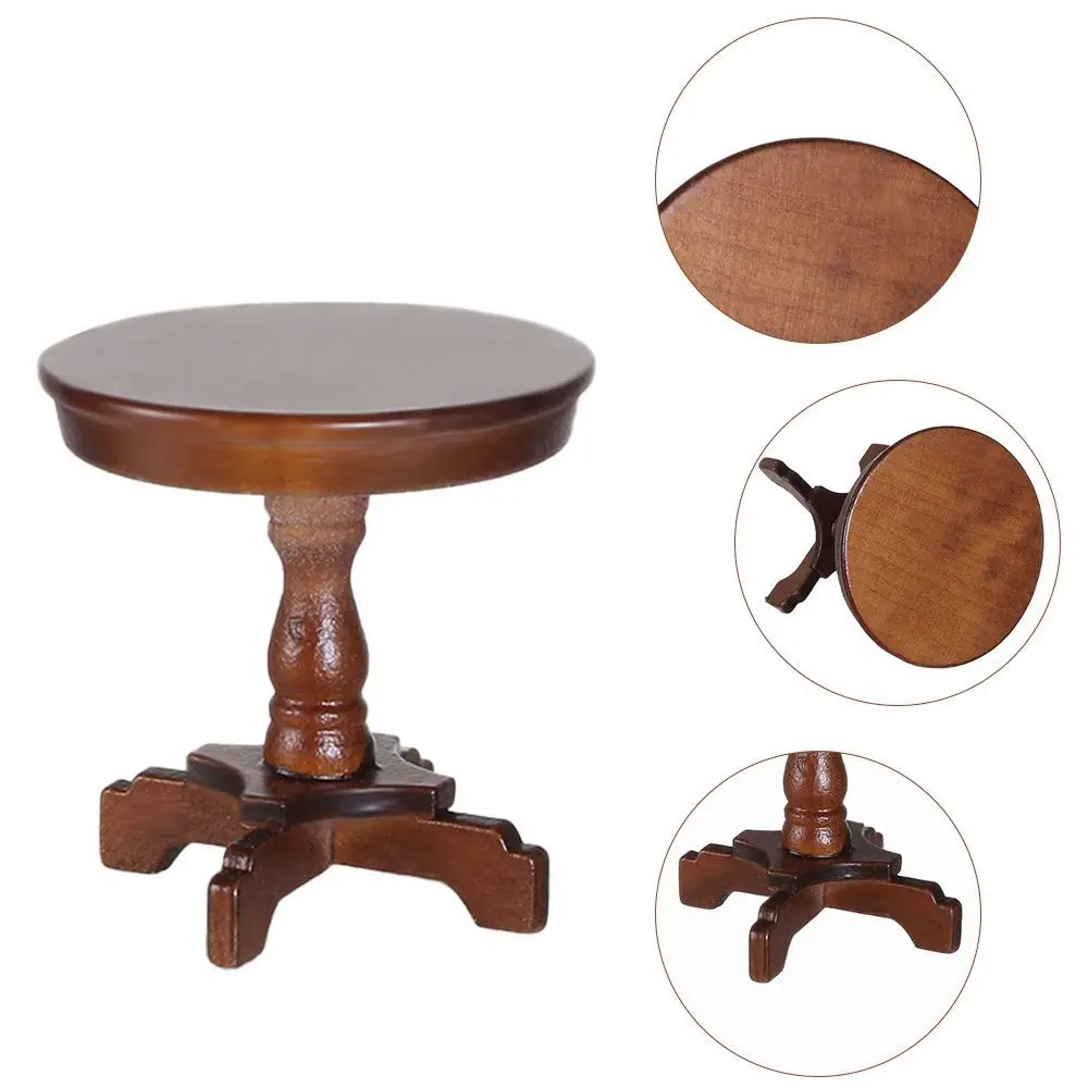 9 Styles Miniature Simulation End  House Decoration Table Furniture  Wooden Coffee Table 1/12 Dollhouse