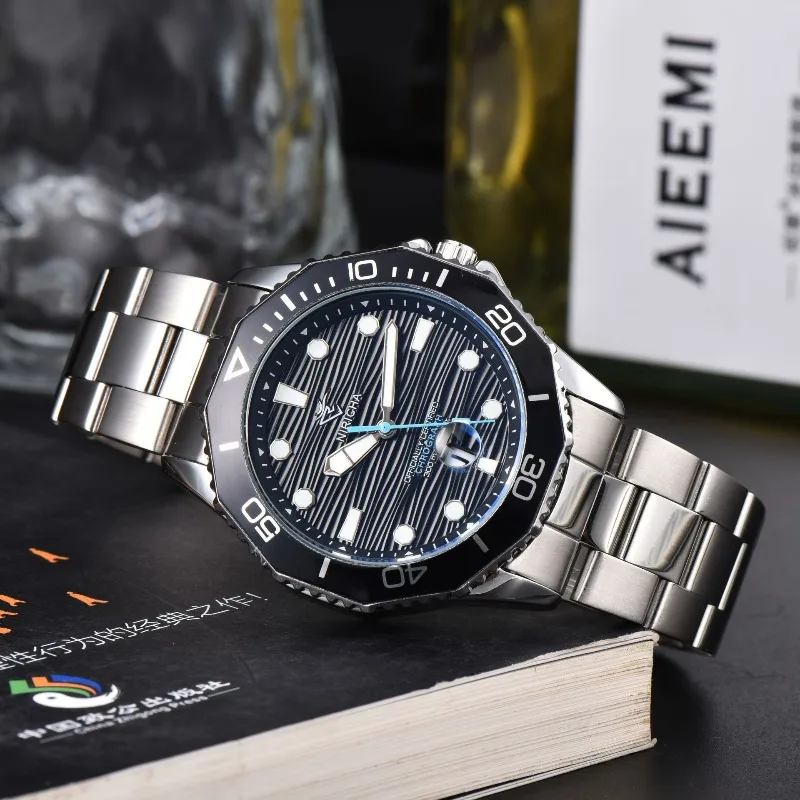 2025 Men's Automatic Watch Stainless Steel Band Sapphire Crystal Waterproof Business Casual Luminous Self-Winding for Men