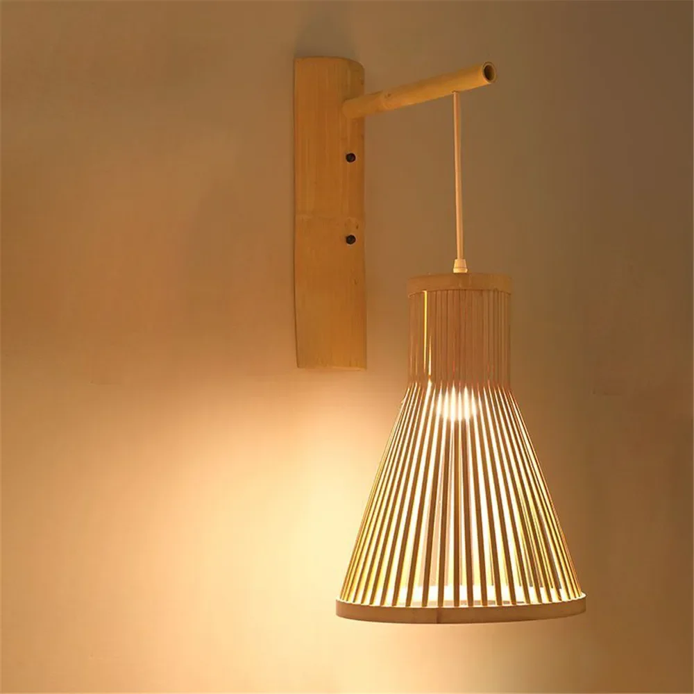 

DORIAN Modern Weaving Bamboo Art Wall Lamp Creative Living Room Restaurant Bedroom StudyTea Homestay Aisle LED Retro Wall Light