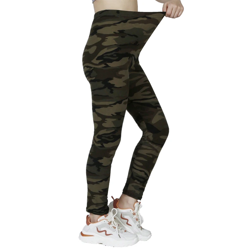 Camouflage Gray Green WOMEN\'S Casual Sports Leggings 9%