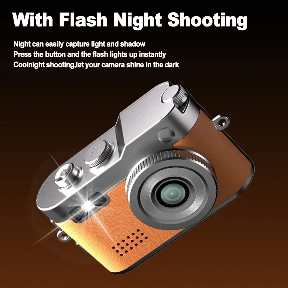 Kebidumei كاميرا ريترو صغيرة CDD كاميرا رقمية HD السفر في الهواء الطلق صور كاميرا الحرم الجامعي للأطفال مع شاشة 0.96 بوصة كاميرا فيديو محمولة