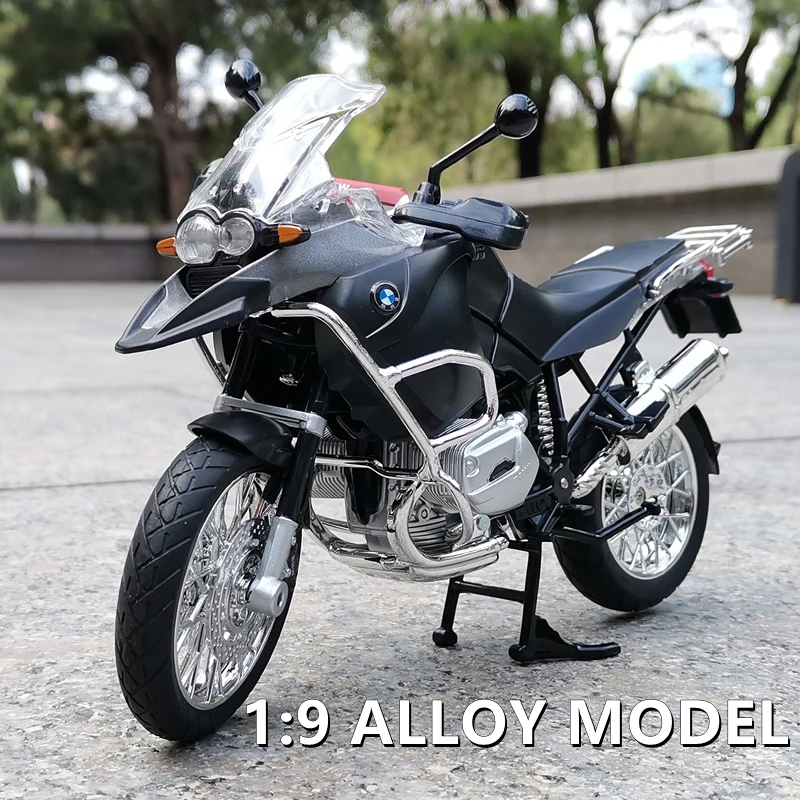 1/9 BMW R1200GS Cross-country Motorcycles Model Diecasts Metal Simulation Street Competitive Motorcycles Collection With Bracket