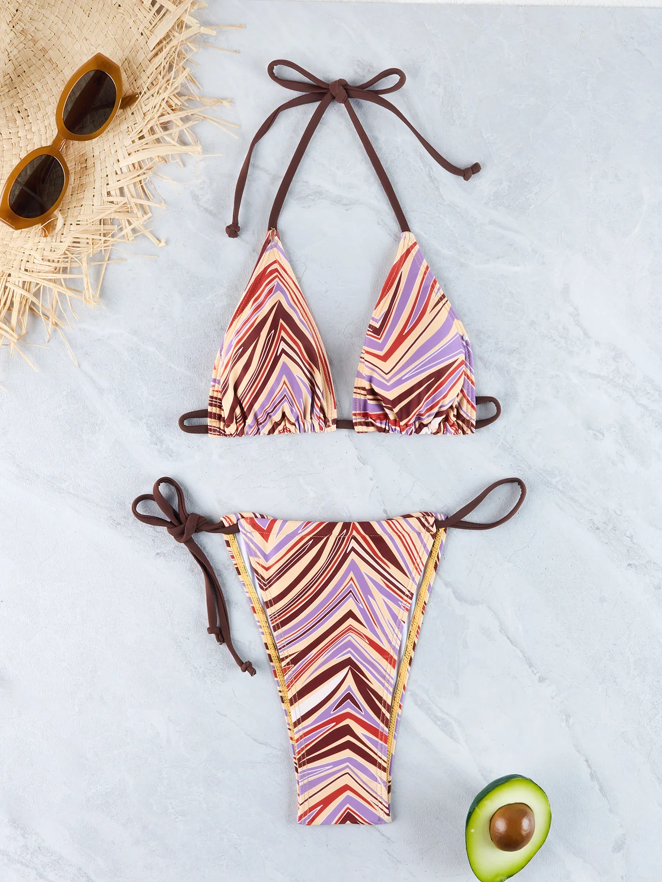 

New Sexy Triangle Push Up Bikini Brazilian Swimwear Women Side String Bikinis Padded Swimsuit Thong Bathing Suit Maillot De Bain