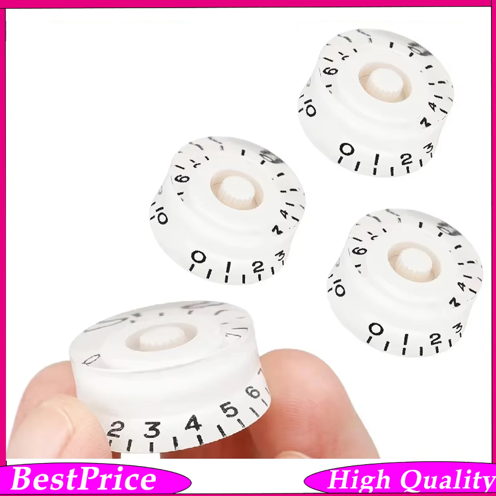 3 Teile/satz Weiß Kunststoff Elektrische Gitarre Volume Tone Knob Top Hut Speed Control Gitarre Teile Musical Instrument Zubehör