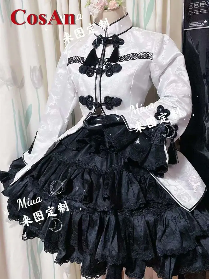 CosAn Game NEEDY GIRL OVERDOSE KAngel Cosplay Costume Sweet Lolita Skirt Chinese Cheongsam Activity Party Role Play Clothing