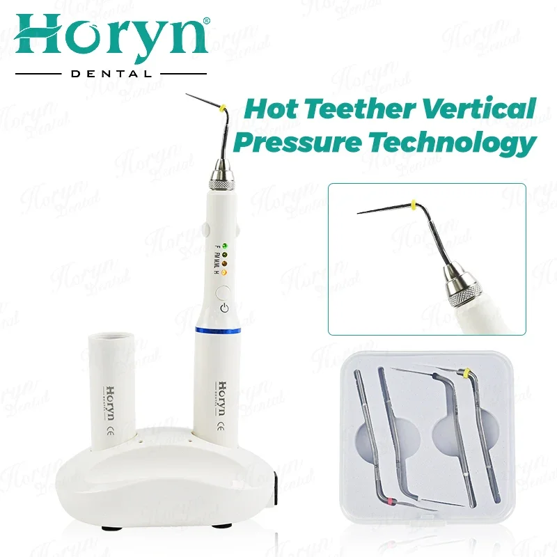 Den tal Wireless Endodontic Obturation System Heat Obturation g u n Pen with 2 Batteries 4 Working Tips