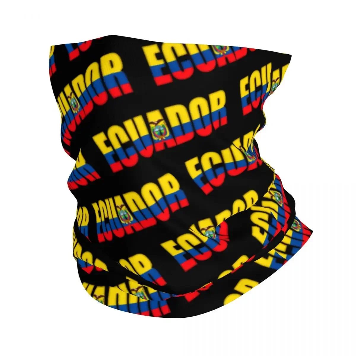 Flag Of Ecuador Winter Headband Neck Warmer Men Women Ski Cycling Tube Scarf Ecuadorean Proud Face Bandana Gaiter