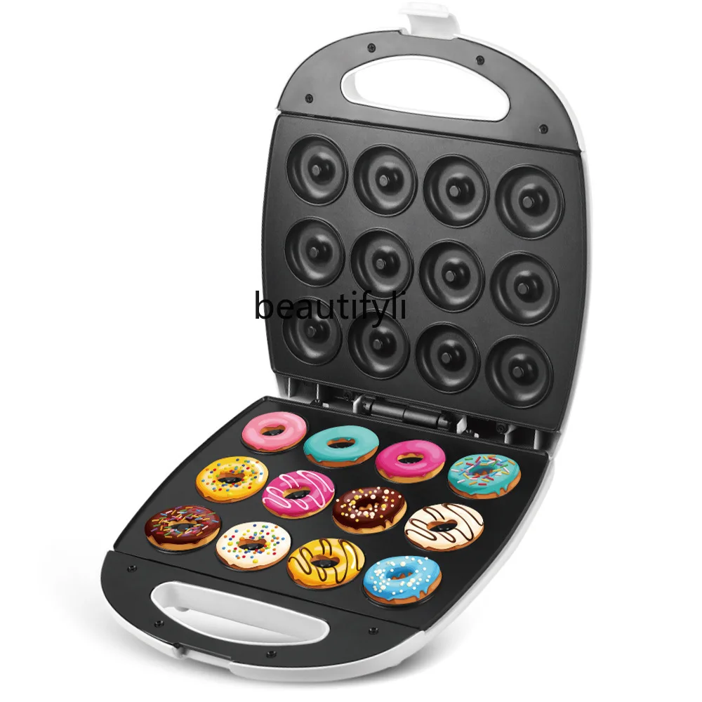 

Cross-border donut breakfast machine European standard household, mini cake round cake machine light food machine baking