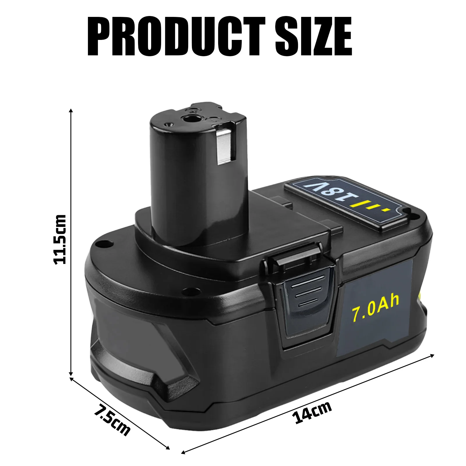 Batteria agli ioni di litio di ricambio da 2 pezzi 18V 7.0Ah per batteria Ryobi compatibile per caricabatterie originale Ryobi e strumenti a batteria 18V