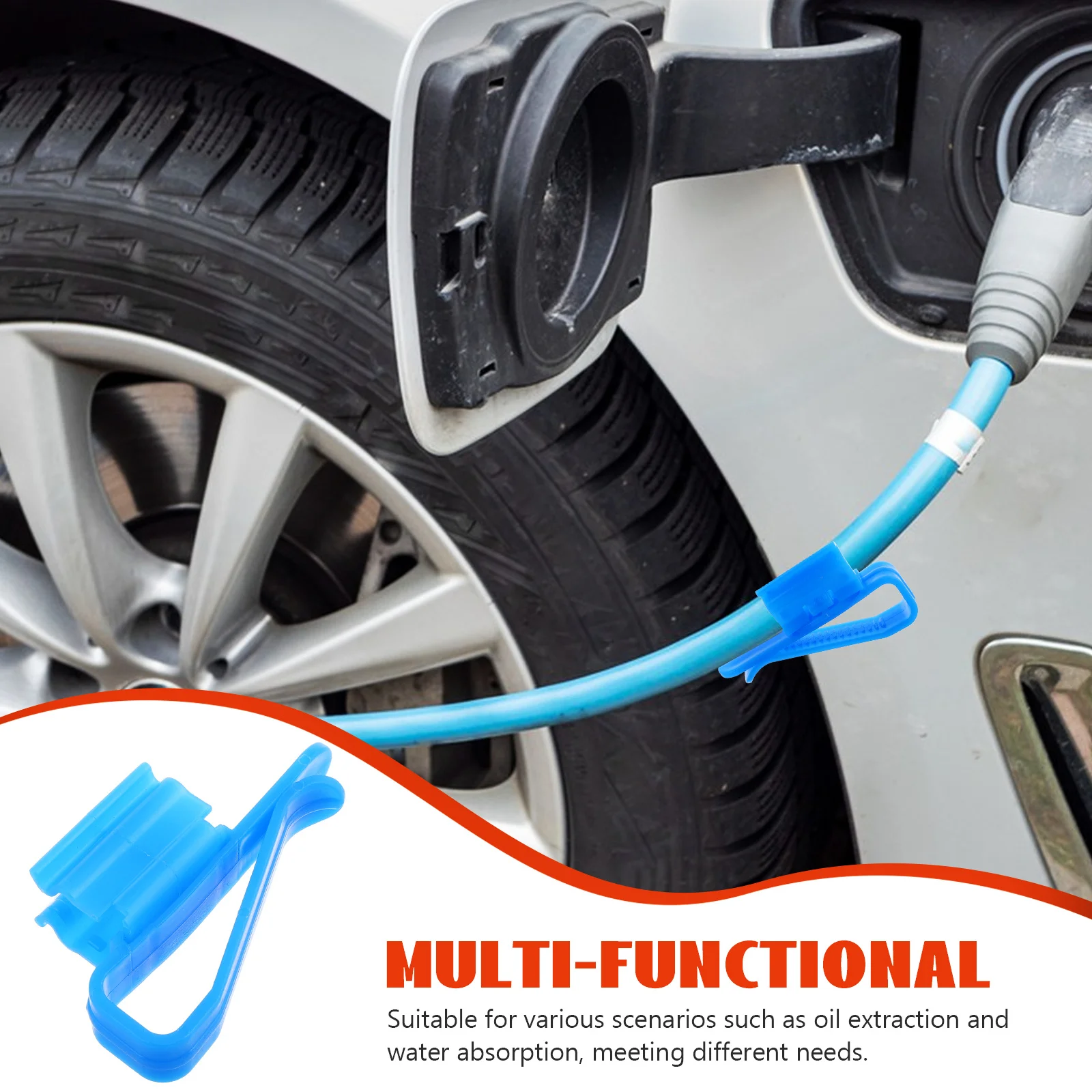 แคลมป์ยึดท่อน้ำมันเชื้อเพลิงแบบปรับได้ เครื่องมือยึดพลาสติกสำหรับท่อปั๊มน้ำมันยานยนต์ ท่อน้ำ ใช้งานง่าย ทนทาน ปลอดภัย